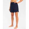 G Gradual Women’s 7″ Quick Dry High Waisted Swim Board Shorts with Zipper Pockets UPF 50+ Beach Shorts for Women with Liner(Navy)