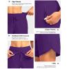 G Gradual Women’s 7″ Quick Dry High Waisted Swim Board Shorts with Zipper Pockets UPF 50+ Beach Shorts for Women with Liner(Purple)