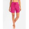 G Gradual Women’s 7″ Quick Dry High Waisted Swim Board Shorts with Zipper Pockets UPF 50+ Beach Shorts for Women with Liner(Rosy)