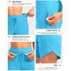 G Gradual Women’s 7″ Quick Dry High Waisted Swim Board Shorts with Zipper Pockets UPF 50+ Beach Shorts for Women with Liner(Sky Blue)