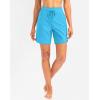 G Gradual Women’s 7″ Quick Dry High Waisted Swim Board Shorts with Zipper Pockets UPF 50+ Beach Shorts for Women with Liner(Sky Blue)