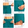 G Gradual Women’s 7″ Quick Dry High Waisted Swim Board Shorts with Zipper Pockets UPF 50+ Beach Shorts for Women with Liner(Teal)