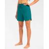 G Gradual Women’s 7″ Quick Dry High Waisted Swim Board Shorts with Zipper Pockets UPF 50+ Beach Shorts for Women with Liner(Teal)