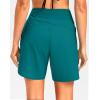 G Gradual Women’s 7″ Quick Dry High Waisted Swim Board Shorts with Zipper Pockets UPF 50+ Beach Shorts for Women with Liner(Teal)