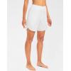 G Gradual Women’s 7″ Quick Dry High Waisted Swim Board Shorts with Zipper Pockets UPF 50+ Beach Shorts for Women with Liner(White)