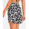 G Gradual Women’s 7″ Quick Dry High Waisted Swim Board Shorts with Zipper Pockets UPF 50+ Beach Shorts for Women with Liner(White Flower)