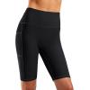 G Gradual Women’s 9″ High Waisted Swim Board Shorts Tummy Control Swimsuit Bottoms for Women with Liner Pockets(Black)