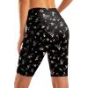 G Gradual Women’s 9″ High Waisted Swim Board Shorts Tummy Control Swimsuit Bottoms for Women with Liner Pockets(Black Floral)