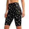 G Gradual Women’s 9″ High Waisted Swim Board Shorts Tummy Control Swimsuit Bottoms for Women with Liner Pockets(Black Floral)