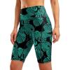 G Gradual Women’s 9″ High Waisted Swim Board Shorts Tummy Control Swimsuit Bottoms for Women with Liner Pockets(Leaf)
