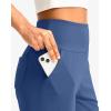 G Gradual Women’s Bermuda Long Shorts with Pockets 9″ High Waisted Knee Length Shorts for Women Walking Athletic Workout(Blue)