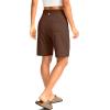 G Gradual Women’s Bermuda Long Shorts with Pockets 9″ High Waisted Knee Length Shorts for Women Walking Athletic Workout(Espresso)