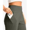 G Gradual Women’s Bermuda Long Shorts with Pockets 9″ High Waisted Knee Length Shorts for Women Walking Athletic Workout(Grey Sage)