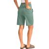 G Gradual Women’s Bermuda Long Shorts with Pockets 9″ High Waisted Knee Length Shorts for Women Walking Athletic Workout(Jasmine Green)