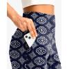 G Gradual Women’s Bermuda Long Shorts with Pockets 9″ High Waisted Knee Length Shorts for Women Walking Athletic Workout(Navy Flower)