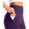 G Gradual Women’s Bermuda Long Shorts with Pockets 9″ High Waisted Knee Length Shorts for Women Walking Athletic Workout(Purple)