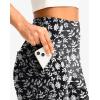 G Gradual Women’s Bermuda Long Shorts with Pockets 9″ High Waisted Knee Length Shorts for Women Walking Athletic Workout(White Flower)