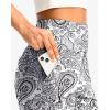 G Gradual Women’s Bermuda Long Shorts with Pockets 9″ High Waisted Knee Length Shorts for Women Walking Athletic Workout(White Paisley)