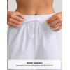 G Gradual Women’s Bermuda Shorts 11″ Knee Length Long Comfy Drawstring Walking Shorts for Women with Deep Pockets(C White)