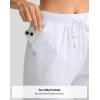 G Gradual Women’s Bermuda Shorts 11″ Knee Length Long Comfy Drawstring Walking Shorts for Women with Deep Pockets(C White)