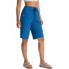 G Gradual Women’s Bermuda Shorts 11″ Knee Length Long Comfy Drawstring Walking Shorts for Women with Deep Pockets(Royal Blue)