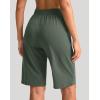 G Gradual Women’s Bermuda Shorts 11″ Knee Length Long Comfy Drawstring Walking Shorts for Women with Deep Pockets(Sage)