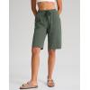 G Gradual Women’s Bermuda Shorts 11″ Knee Length Long Comfy Drawstring Walking Shorts for Women with Deep Pockets(Sage)
