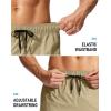 Men’s Swim Trunks No Liner 9″ Board Shorts Quick Dry Bathing Suit Swimming Beach Shorts for Men with 3 Pockets(Khaki)