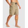Men’s Swim Trunks No Liner 9″ Board Shorts Quick Dry Bathing Suit Swimming Beach Shorts for Men with 3 Pockets(Khaki)