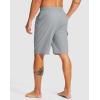 Men’s Swim Trunks No Liner 9″ Board Shorts Quick Dry Bathing Suit Swimming Beach Shorts for Men with 3 Pockets(Light Grey)
