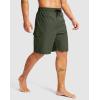 Men’s Swim Trunks No Liner 9″ Board Shorts Quick Dry Bathing Suit Swimming Beach Shorts for Men with 3 Pockets(Olive)