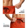 Men’s Swim Trunks No Liner 9″ Board Shorts Quick Dry Bathing Suit Swimming Beach Shorts for Men with 3 Pockets(Orange)