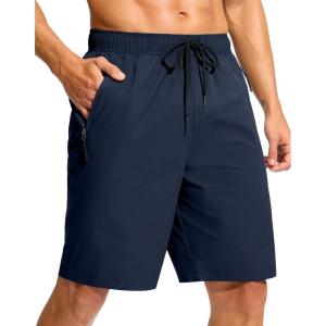 G Gradual Men’s Swim Trunks 9″ Quick Dry Swimming Board Shorts with Zipper Pockets Swimwear Bathing Suit for Men No Liner(Navy)