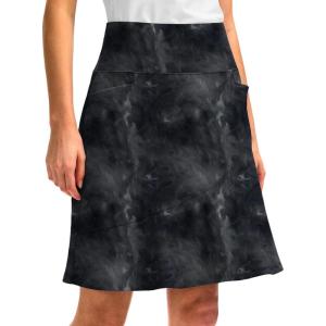 G Gradual Skorts Skirts for Women with 5 Pockets 20″ Knee Length Golf Skirt Modest Long Tennis Athletic Skirts for Women(Black Tie-dye)