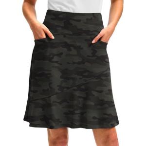 G Gradual Skorts Skirts for Women with 5 Pockets 20″ Knee Length Golf Skirt Modest Long Tennis Athletic Skirts for Women(Green Camo)