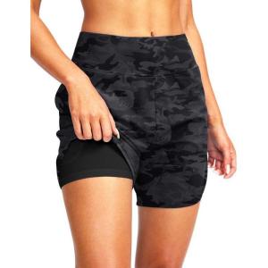 G Gradual Women’s 5″ High Waisted Swim Board Shorts Quick Dry UPF 50+ Swimming Beach Shorts for Women with Liner Pockets(Grey Camo)