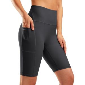 G Gradual Women’s 9″ High Waisted Swim Board Shorts Tummy Control Swimsuit Bottoms for Women with Liner Pockets(Dark Grey)