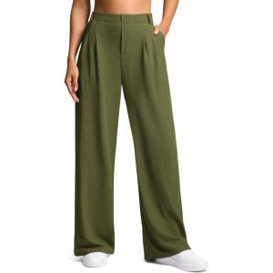 G Gradual Women’s Wide Leg Pants High Waisted Waffle Knit Business Casual Slacks 2025 Office Dress Trousers Pants for Women