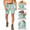 G Gradual Men’s Hiking Cargo Shorts Stretch Quick Dry Outdoor Tactical Shorts for Men with Multi Pocket for Fishing Casual(Mint Green)