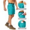 G Gradual Men’s Hiking Cargo Shorts Stretch Quick Dry Outdoor Tactical Shorts for Men with Multi Pocket for Fishing Casual(Turquoise)