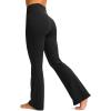 G Gradual Women’s Flare Leggings Crossover Yoga Pants 29″/30.5″/32″ High Waist Bell Bottom Pants for Women with Pockets(Black)