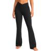 G Gradual Women’s Flare Leggings Crossover Yoga Pants 29″/30.5″/32″ High Waist Bell Bottom Pants for Women with Pockets(Black)