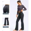 G Gradual Women’s Flare Leggings Crossover Yoga Pants 29″/30.5″/32″ High Waist Bell Bottom Pants for Women with Pockets(Charcoal)