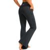 G Gradual Women’s Flare Leggings Crossover Yoga Pants 29″/30.5″/32″ High Waist Bell Bottom Pants for Women with Pockets(Charcoal)