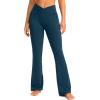 G Gradual Women’s Flare Leggings Crossover Yoga Pants 29″/30.5″/32″ High Waist Bell Bottom Pants for Women with Pockets(Dark Blue)