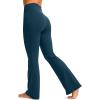 G Gradual Women’s Flare Leggings Crossover Yoga Pants 29″/30.5″/32″ High Waist Bell Bottom Pants for Women with Pockets(Dark Blue)