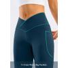 G Gradual Women’s Flare Leggings Crossover Yoga Pants 29″/30.5″/32″ High Waist Bell Bottom Pants for Women with Pockets(Dark Blue)