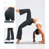 G Gradual Women’s Flare Leggings Crossover Yoga Pants 29″/30.5″/32″ High Waist Bell Bottom Pants for Women with Pockets(Dark Grey)