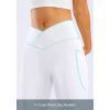 G Gradual Women’s Flare Leggings Crossover Yoga Pants 29″/30.5″/32″ High Waist Bell Bottom Pants for Women with Pockets(White)