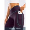 G Gradual Women’s Flare Leggings Crossover Yoga Pants 29″/30.5″/32″ High Waist Bell Bottom Pants for Women with Pockets(Wine)
